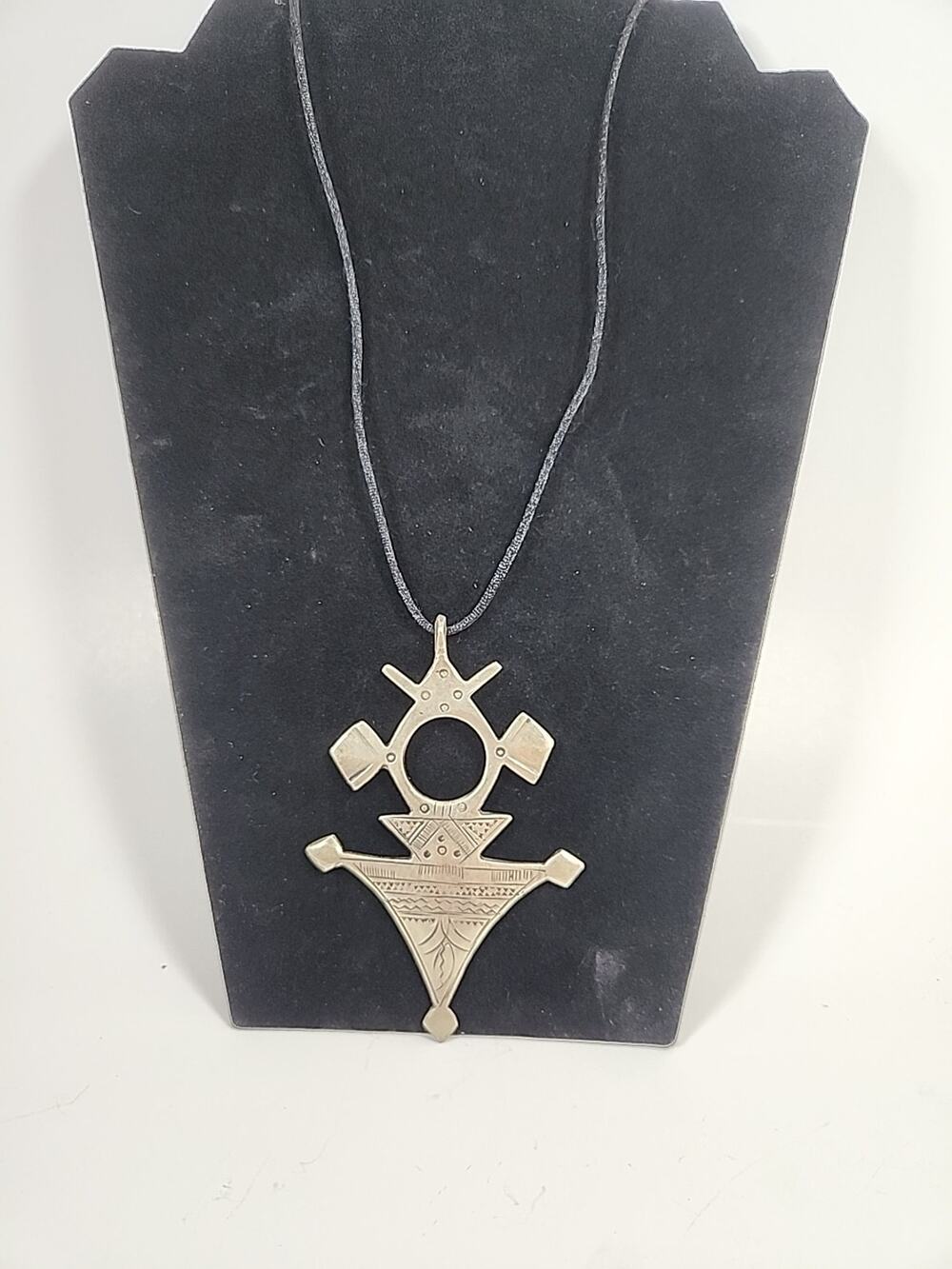 HANDMADE TUAREG MOROCCAN AFRICAN TRIBAL PENDANT 4” RARE!